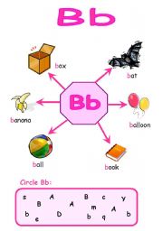 English Worksheet: Memory card -the letter b