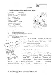 English Worksheet: The Verb to be and a little bit of do