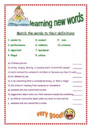 English Worksheet: Having fun with new words!