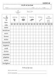 English Worksheet: self-assessment/jobs