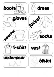 English Worksheet: Vocabulary clothes
