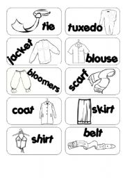 English Worksheet: Vocabulary_clothes1
