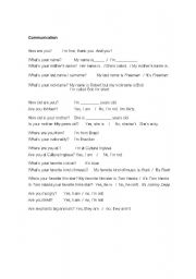 English worksheet: Communication