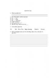 English Worksheet: Adjectives