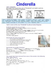 English Worksheet: Cinderella: Two Versions of a Fairy Tale