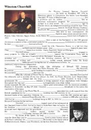 English Worksheet: Winston Churchill biography