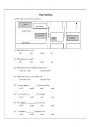 English Worksheet: Neighborhood map worksheet 2