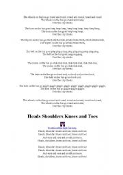 English Worksheet: song