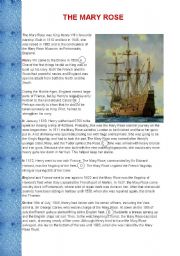 English Worksheet: The Mary Rose