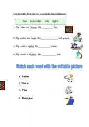 English worksheet: jobs