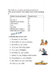 English Worksheet: Verb to be