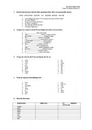 English worksheet: present simple / present continuous