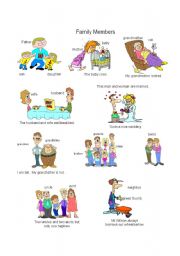 English Worksheet: family members