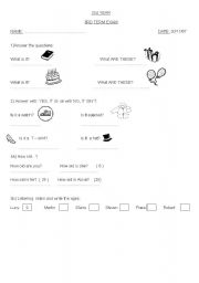 English worksheet: test