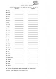 English Worksheet: SIMPLE PRESENT WORKSHEET