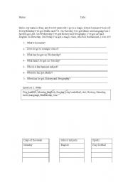 English worksheet: comprehension