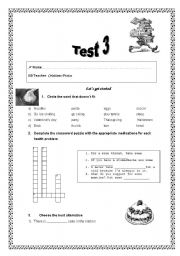 English Worksheet: Test - Interchange Intro (units 9 - 12) version A