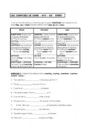 English Worksheet: someone - anyone - no-one etc..........