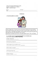 English Worksheet: test with the verb to have got 
