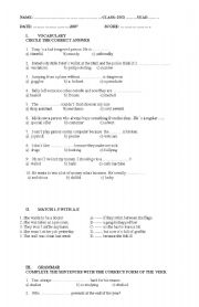 English worksheet: CHECK YOUR  ENGLISH