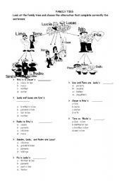 English Worksheet: family ties