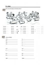 English Worksheet: ordinals