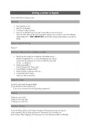 English Worksheet: writing a formal letter