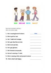 English Worksheet: DESCRIPTION of CHILDREN