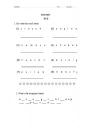 English worksheet: Small Letters
