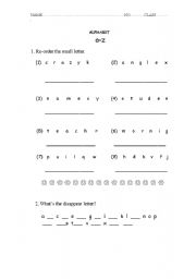 English Worksheet: Small Letters