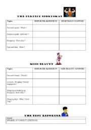 English worksheet: Mister Sportsman / Miss Beauty