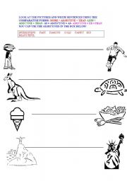 English worksheet: Comparative Adjectives Exercises