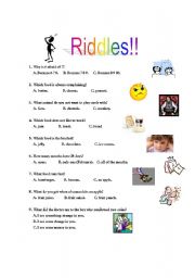 English Worksheet: Riddles