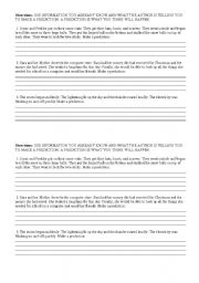 English Worksheet: making predictions