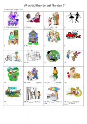 English Worksheet: Simple past