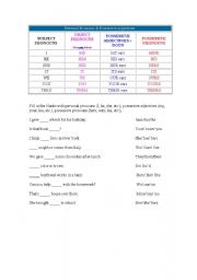 English Worksheet: personal pronouns