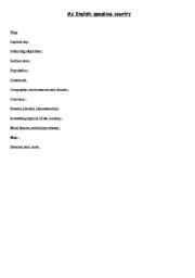 English Worksheet: worksheet to fill in with internet