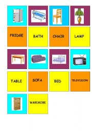 MEMORY GAME - furniture / food / toys / animals