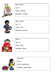English Worksheet: introduce people