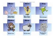 English Worksheet: Paraphrasing game - animal cards II