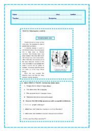 English Worksheet: READING, PERFECT FOR ELEMENTARY 
