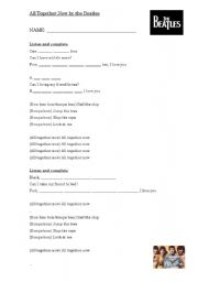 English Worksheet: 