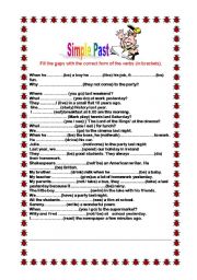 English Worksheet: Simple Past