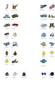 English Worksheet: worksheet vocabulary clothes and accesories
