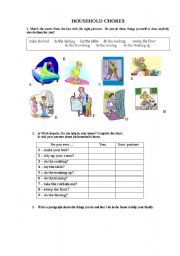 English Worksheet: Household chores