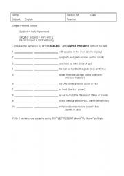 English Worksheet: Simple Present 