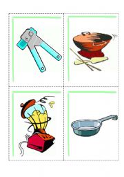 English Worksheet: In the kitchen Flashcards Part 2 of 2