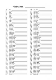 Ordinal Numbers