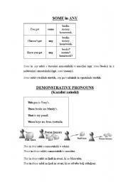 English worksheet: Some/Any