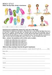 English Worksheet: Beach Style